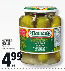 Metro NATHAN'S PICKLES offer