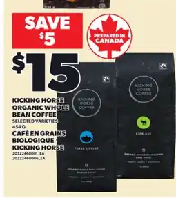 Independent City Market KICKING HORSE ORGANIC WHOLE BEAN COFFEE, 454 G offer