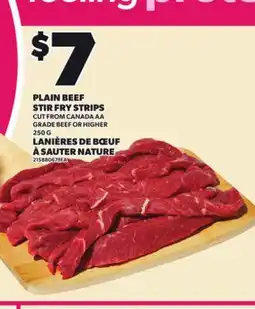 Independent City Market PLAIN BEEF STIR FRY STRIPS, 250 G offer