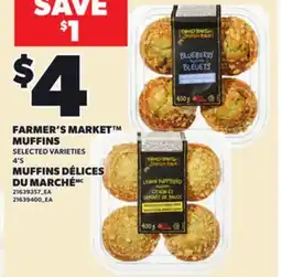 Independent City Market FARMER'S MARKET MUFFINS, 4'S offer