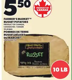 Independent City Market FARMER'S MARKET RUSSET POTATOES, 10 LB BAG offer