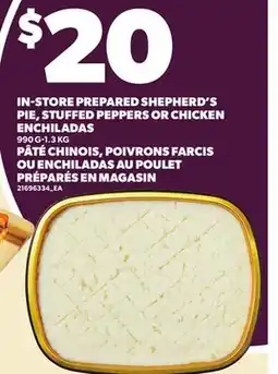 Independent City Market IN-STORE PREPARED SHEPHERD'S PIE, STUFFED PEPPERS OR CHICKEN ENCHILADAS, 990 G-1.3 KG offer