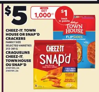 Independent City Market CHEEZ-IT, TOWN HOUSE OR SNAP'D CRACKERS, 213-391 G offer