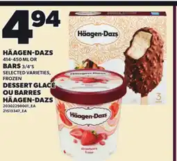 Independent City Market HÄAGEN-DAZS, 414-450 ML OR BARS, 3/4'S offer