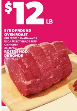 Independent City Market EYE OF ROUND OVEN ROAST, 26.46/KG offer