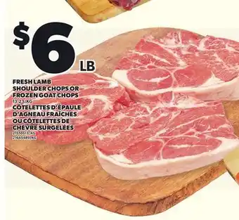 Independent City Market FRESH LAMB SHOULDER CHOPS OR FROZEN GOAT CHOPS, 13.23/KG offer
