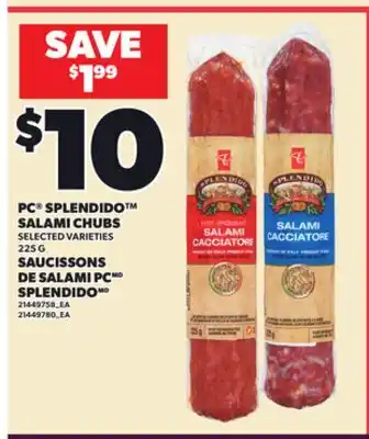 Independent City Market PC SPLENDIDO SALAMI CHUBS, 225 G offer