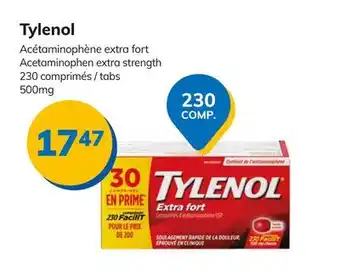 Accès pharma Tylenol Acetaminophen extra strength offer
