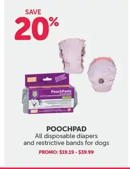 Mondou POOCHPAD All disposable diapers and restrictive bands for dogs offer