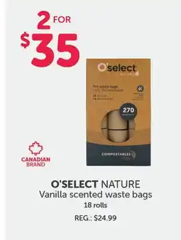 Mondou O'SELECT NATURE Vanilla scented waste bags offer