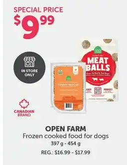 Mondou OPEN FARM Frozen cooked food for dogs offer