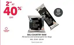 Mondou BIG COUNTRY RAW All bones and animal parts for dogs offer
