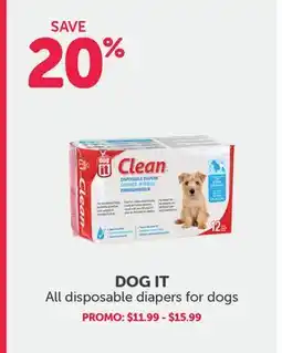 Mondou DOG IT All disposable diapers for dogs offer
