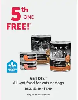 Mondou VETDIET All wet food for cats or dogs offer