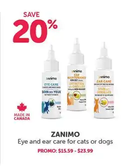 Mondou ZANIMO Eye and ear care for cats or dogs offer