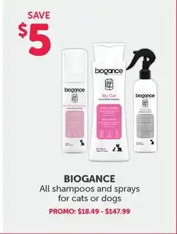 Mondou BIOGANCE All shampoos and sprays for cats or dogs offer