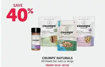 Mondou CRUMPS' NATURALS All treats for cats or dogs offer