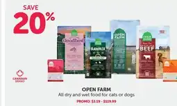 Mondou OPEN FARM All dry and wet food for cats or dogs offer