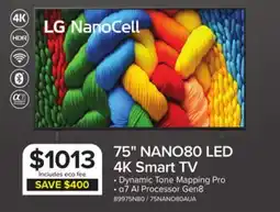 Leon's 75 NANO80 LED 4K Smart TV offer