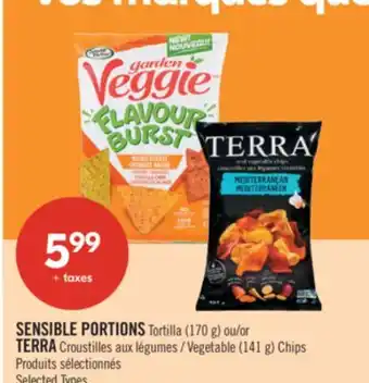 Pharmaprix SENSIBLE PORTIONS Tortilla (170 g) or TERRA Vegetable (141 g) Chips offer