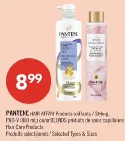 Pharmaprix PANTENE HAIR AFFAIR Styling, PRO-V (400 mL) or BLENDS Hair Care Products offer