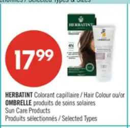 Pharmaprix HERBATINT Hair Colour or OMBRELLE Sun Care Products offer