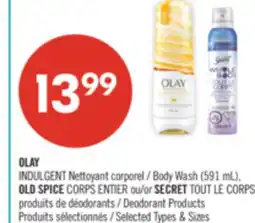 Pharmaprix OLAY INDULGENT Body Wash (591 mL), OLD SPICE or SECRET Deodorant Products offer