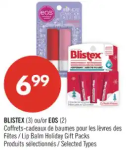 Pharmaprix BLISTEX (3) or EOS (2) Lip Balm Holiday Gift Packs offer