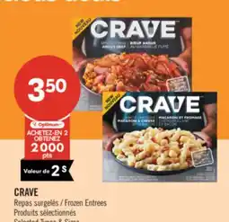 Pharmaprix CRAVE Frozen Entrees offer