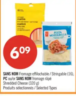 Pharmaprix NO NAME Stringable (16), PC or NO NAME Shredded Cheese (320 g) offer