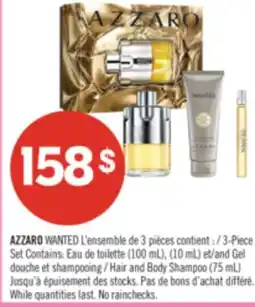 Pharmaprix AZZARO WANT Set Contains: Eau de toilette (100 mL), (10 mL ) and Gel, Hair and Body Shampoo (75 mL) offer