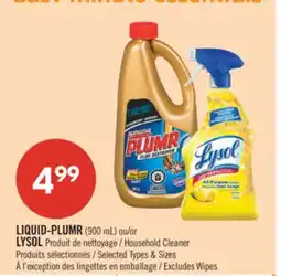 Pharmaprix LIQUID-PLUMR (900 mL) or LYSOL Household Cleaner offer