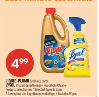 Pharmaprix LIQUID-PLUMR (900 mL) or LYSOL Household Cleaner offer