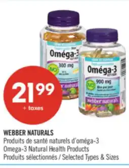 Pharmaprix WEBBER NATURALS Omega-3 Natural Health Products offer