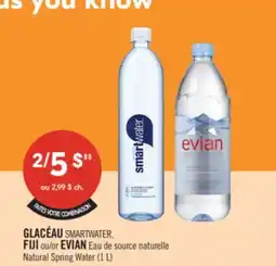 Pharmaprix GLACÉAU SMARTWATER, FIJI or EVIAN Natural Spring Water offer