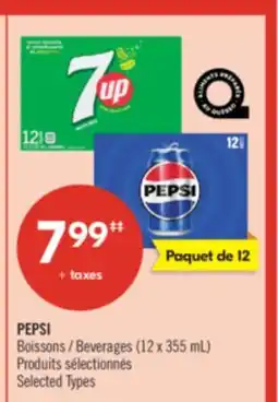 Pharmaprix PEPSI Beverages offer
