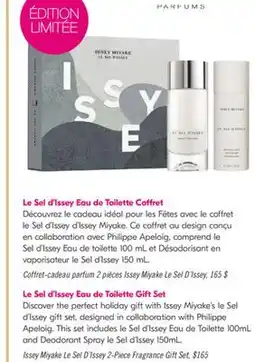 Pharmaprix Le Sel d'Issey Eau de Toilette Gift Set offer