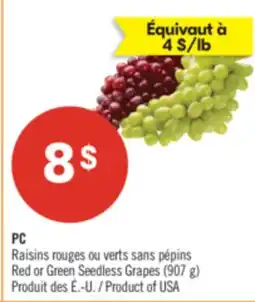 Pharmaprix Redor Green Seedless Grapes offer