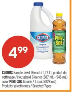 Pharmaprix CLOROX Household Cleaner (887 mL - 946 mL) or PINE-SOL Liquid (828 mL) offer