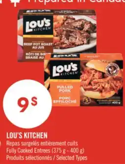 Pharmaprix LOU'S KITCHEN Fully Cooked Entrees (375 g - 400 g) offer