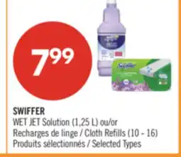 Pharmaprix SWIFFER WET JET Solution 1,25 L or Cloth Refills (10 - 16) offer