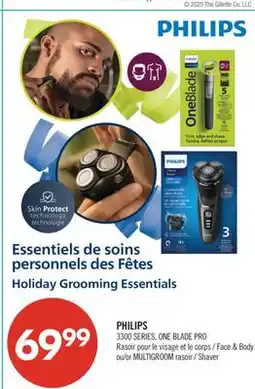 Pharmaprix PHILIPS 3300 SERIES ONE BLADE PRO Face & Body Shaver offer