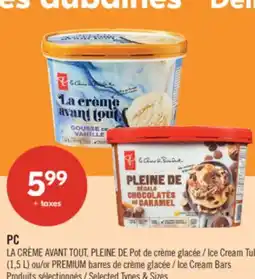 Pharmaprix PC LA CRÈME Ice Cream Tub (1.5 L) or Ice Cream Bars offer