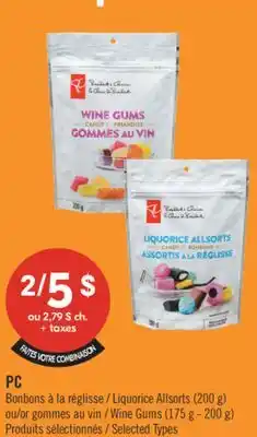 Pharmaprix PC Liquorice Allsorts (200 g) or Wine Gums (175 g - 200 g) offer