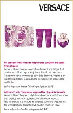 Pharmaprix Versace Dylan Purple 4-Piece Fragrance Set offer