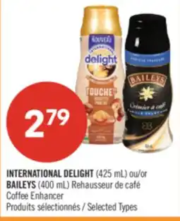 Pharmaprix INTERNATIONAL DELIGHT (425 mL) or BAILEYS (400 mL) Coffee Enhancer offer