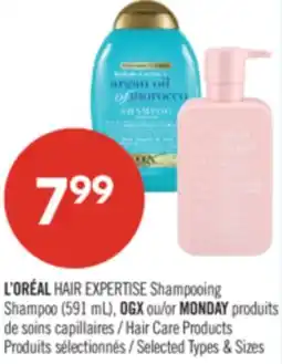 Pharmaprix L'ORÉAL HAIR EXPERTISE Shampooing Shampoo (591 mL), OGX or MONDAY air Care Products offer