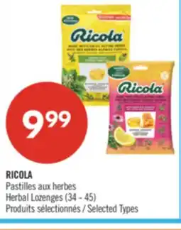Pharmaprix RICOLA Herbal Lozenges offer