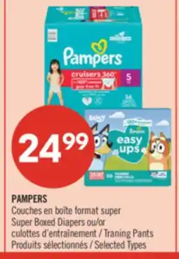 Pharmaprix PAMPERS Super Boxed Diapers or Traning Pants offer