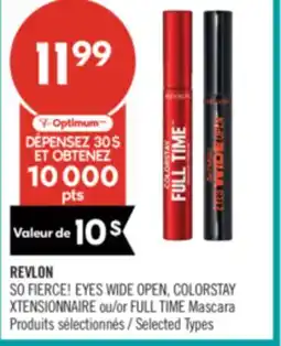 Pharmaprix REVLON SO FIERCE! EYES WIDE OPEN, COLORSTAY XTENSIONNAIRE or FULL TIME Mascara offer